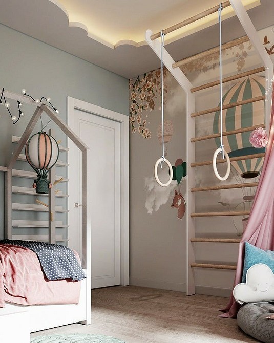 Детская комната для девочки - особенности стилевых решений. Планировка пространства, подбор материалов и цветов отделки, расстановка мебели и освещения