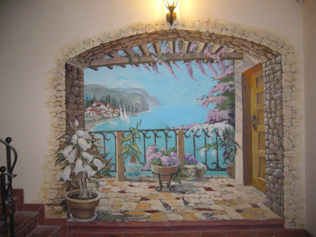 Фреска в интерьере квартиры