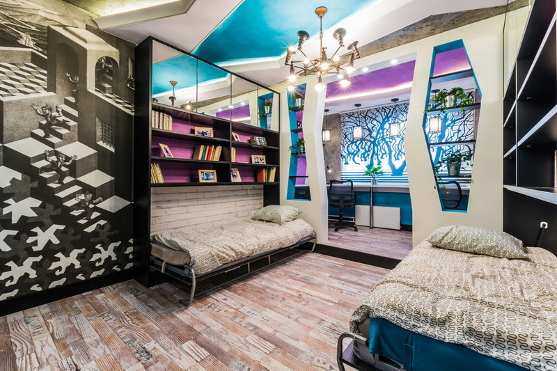 Детская комната для разнополых детей: варианты зонирования и лучшие проекты комнат