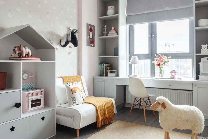 серая мебель