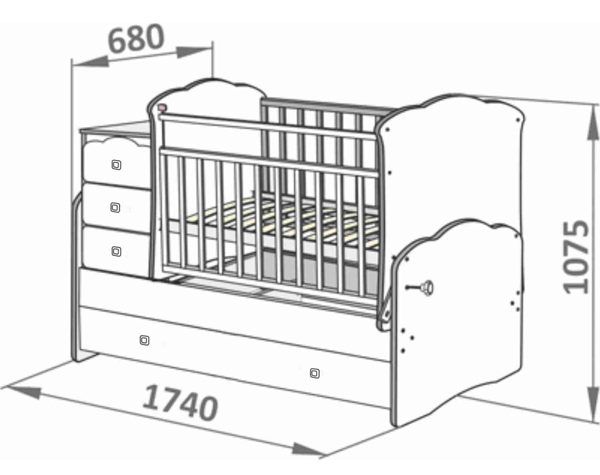 Размеры детской кроватки - маятника