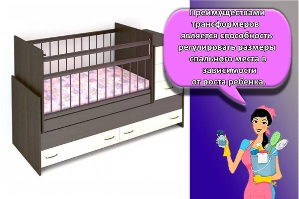 Схема сборки детской кроватки с маятником для новорожденного